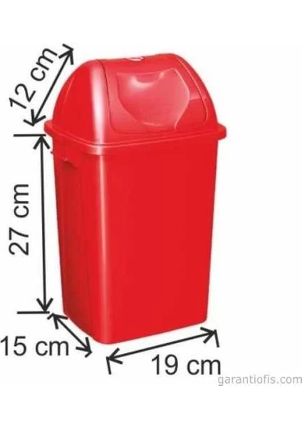 Garanti Metal 7403 Plastik Çatı Kapaklı Çöp Kovası (8,4 Litre)