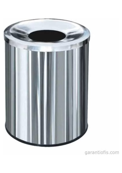 Garanti Metal 1407 Çember Kapaklı Paslanmaz Metal Çöp Kovası (13 Lt)