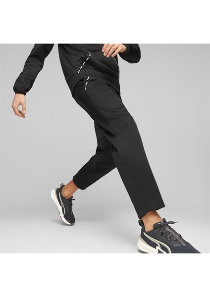 Puma Fit Taped Pwrfleece Jogger Siyah Erkek Eşofman Üstü
