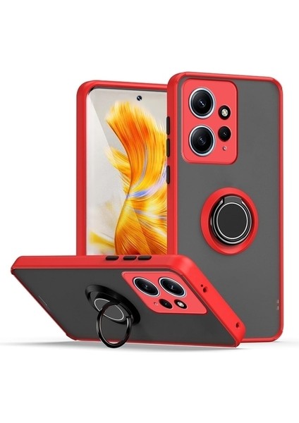 Xiaomi Redmi Note 12 4g Kılıf Montreal Yüzüklü Standlı + Ekran Koruyucu