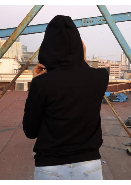 Catriona Siyah Kapşonlu Kadın Sweat