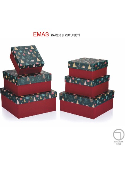 Emas Kare 6'lı Hediye Kutusu Set 4-BX96740-2161