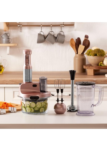 8 In 1 Mastermaid Prosteel Cam Hazneli 6 Bıçaklı Uzun Blender Ayaklı Mutfak Robotu 2500W Güçlü Motor+ Onerous Mutfak Tartısı