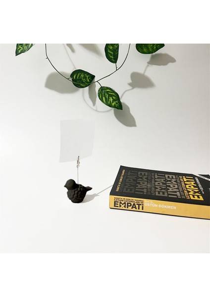 Dekoratif Beton Kuş Not Tutucu