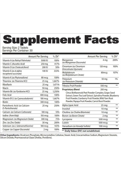 Mens Multivitamin + Testobooster 60 Kapsül modelleri