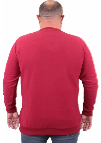 Mocgrande Büyük Beden Selanik Classic Sweat 23200 Bordo fiyatları