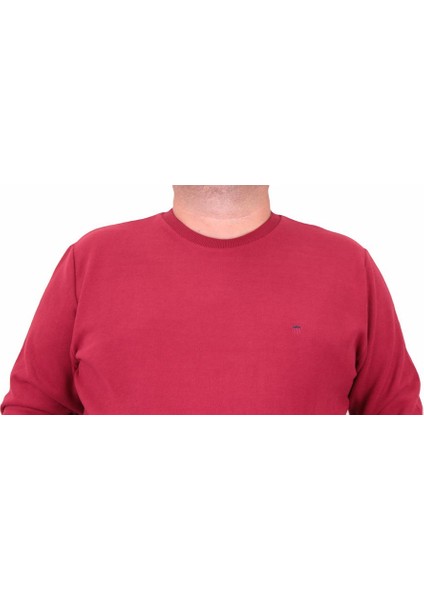 Mocgrande Büyük Beden Selanik Classic Sweat 23200 Bordo fırsatları