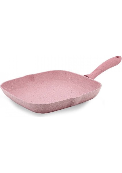 Germanitium Granit Grill Tava 28X28 cm 3 mm - Pembe