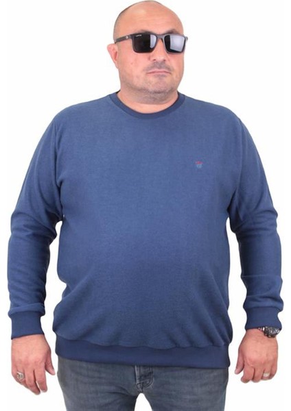 Büyük Beden Selanik Classic Sweat 23200 Marin