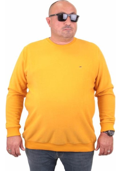 Büyük Beden Selanik Classic Sweat 23200 Hardal