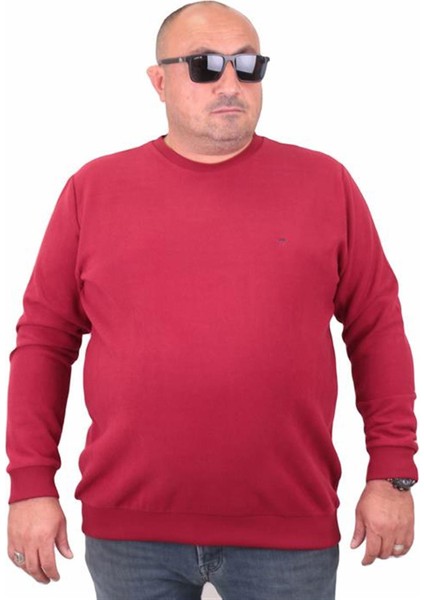 Büyük Beden Selanik Classic Sweat 23200 Bordo