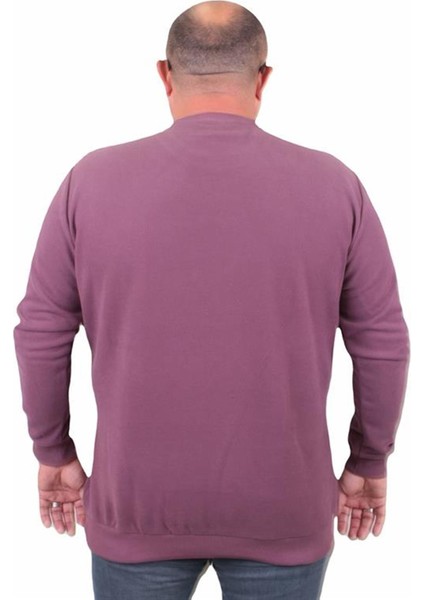Büyük Beden Selanik V Yaka Classic Sweat 23201 Eflatun fiyatları