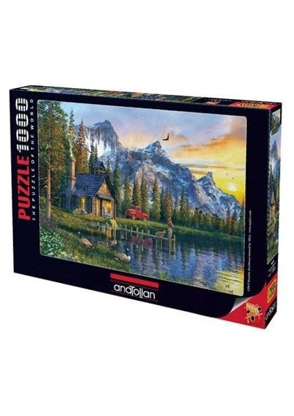 1024 Dağ Evinde Günbatımı 1000 Parça Puzzle -Anatolian