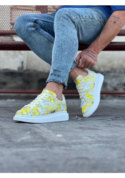 WG501 Sarı Cok Boyalı Erkek Casual Ayakkabı
