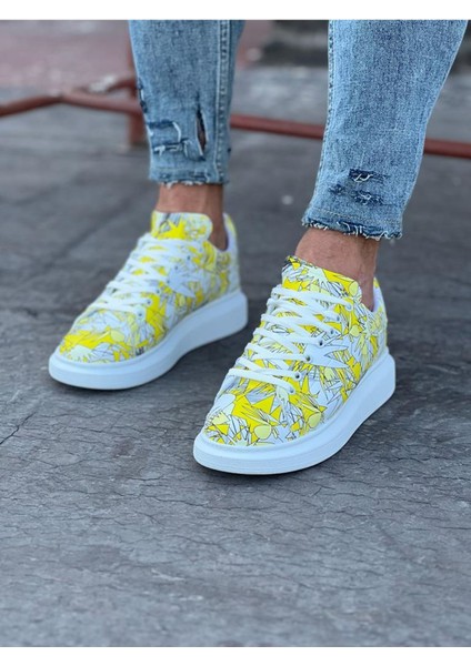 WG501 Sarı Çok Boyalı Erkek Casual Ayakkabı