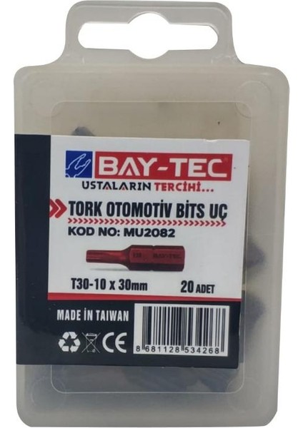 Tork Otomotiv Bits Ucu Kısa T30-10X30 mm (20 Adet) MU2082 modelleri