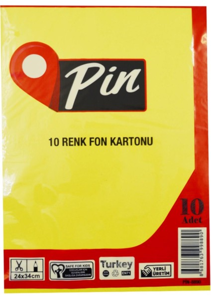 24 x 34 10 Renk Fon Kartonu 1 Paket fiyatları