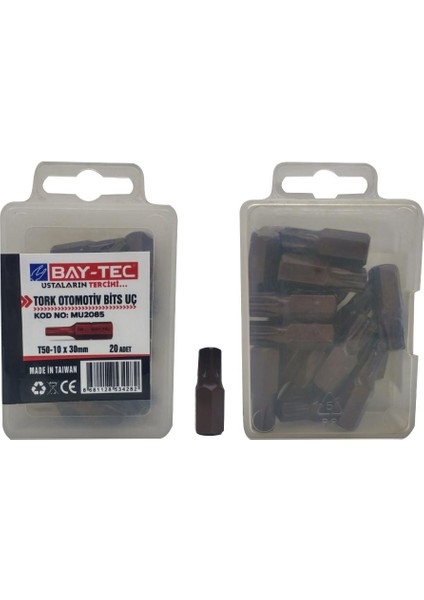 Tork Otomotiv Bits Ucu Kısa T50-10X30 mm (20 Adet) MU2085