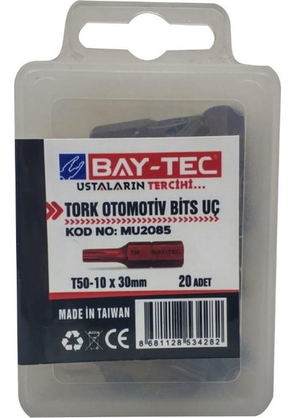 Tork Otomotiv Bits Ucu Kısa T50-10X30 mm (20 Adet) MU2085