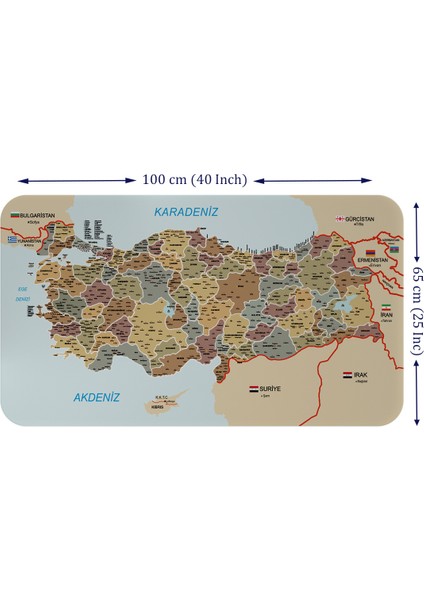 Eğitici ve Öğretici Dünya ve Türkiye Haritası Çocuk Odası Duvar Stickerı 3883