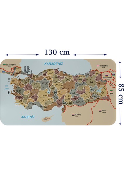 Eğitici ve Öğretici Dünya ve Türkiye Haritası Çocuk Odası Duvar Sticker 3883 x L fırsatları