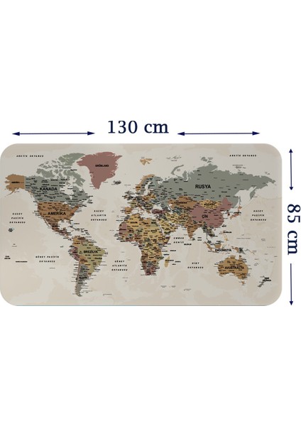 Eğitici ve Öğretici Dünya ve Türkiye Haritası Çocuk Odası Duvar Sticker 3883 x L indirimleri