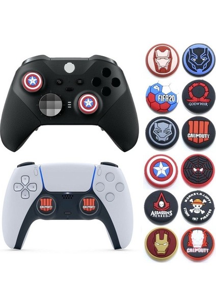 Ps3-Ps4-Ps5-Xbox One-Xbox 360-SERIES S/x Joystick Kol Analog Koruyucu 4 Adet modelleri