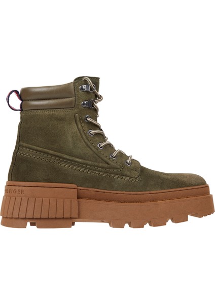 Süet Haki Erkek Bot Elevated Chunky Suede Boot