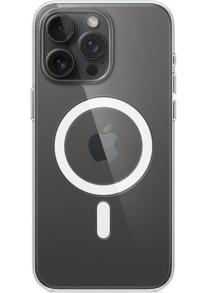 Iphone 15 Pro Kablosuz Şarj Özellikli Şeffaf Silikon Kılıf