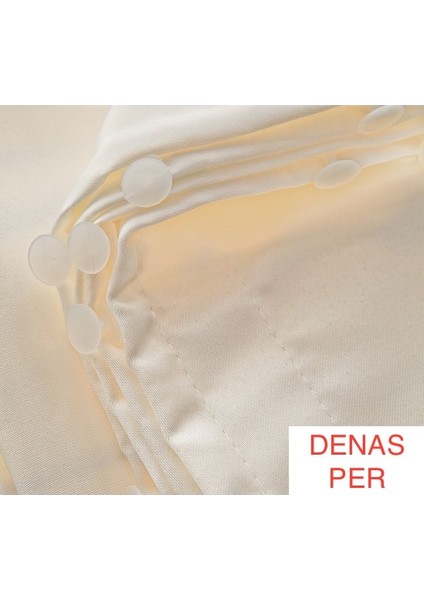 Denas Store Saten Güneşlik Perde 1. Kalite Beyaz - Krem