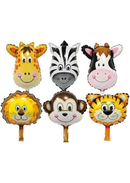 Safari Doğum Günü Parti Seti Balon Zinciri Iyi Ki Doğdun Flama Seti Hayvan Kafa Balonlar modelleri