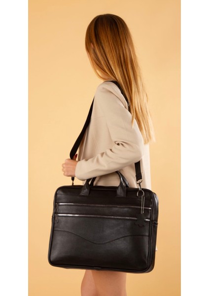 Hakiki Deri Kadın Laptop Çantası Siyah, Siyah Kadın Evrak Çantası Notbook Çantası indirimleri