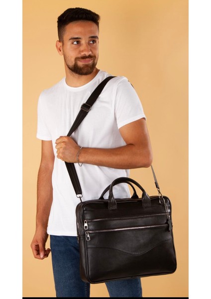 Deri Erkek Laptop ve Evrak Çantası