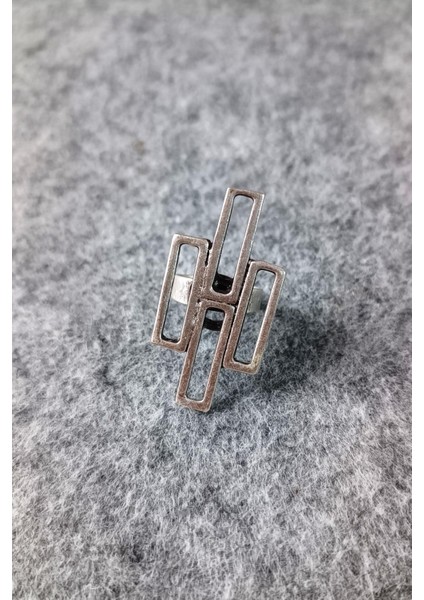 Dikdörtgenler Şekilli Kadın Yüzük Gümüş Kaplama Ayarlanabilir El Yapımı Kadın Yüzük fiyatları