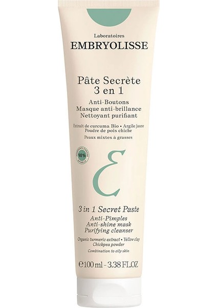 3 İn 1 Secret Paste Karma ve Yağlı Ciltler İçin Maske ve Temizleyici 100 ml