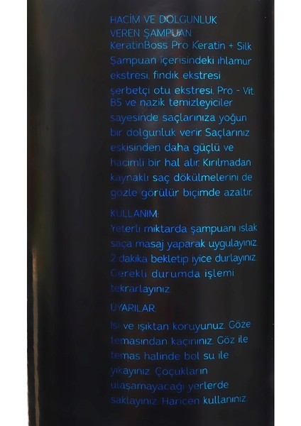 Professsional Pro Keratin, Silk Hacim Dolgunluk Şampuan 750 ml