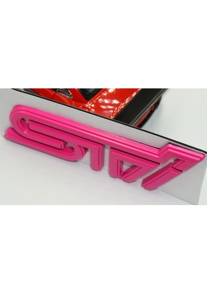Subaru Sti Pembe Metal 3m 3D Bagaj Yazı Logo Orjinal Ürün