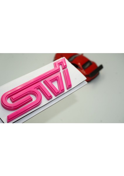 Subaru Sti Pembe Metal 3m 3D Bagaj Yazı Logo Orjinal Ürün modelleri