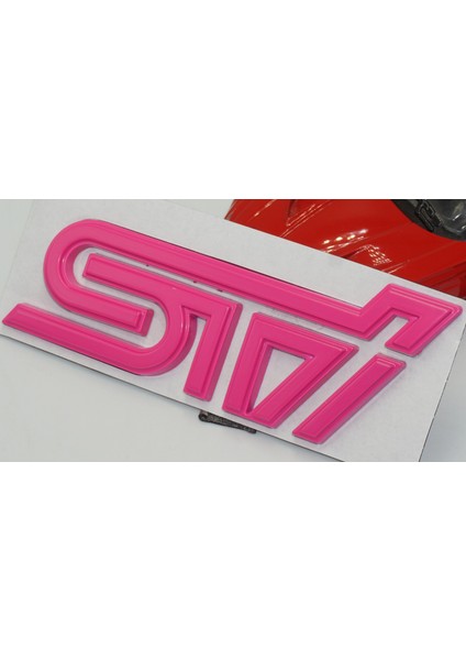 Subaru Sti Pembe Metal 3m 3D Bagaj Yazı Logo Orjinal Ürün indirimleri