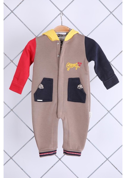 Babyhola Kız Erkek Çıtçıtlı Kapüşonlu Spor Tulum 12644