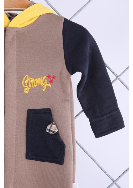 Babyhola Kız Erkek Çıtçıtlı Kapüşonlu Spor Tulum 12644