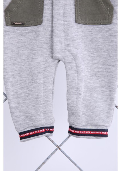 Babyhola Kız Erkek Çıtçıtlı Kapüşonlu Spor Tulum 12644