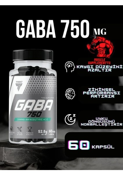 Nutrition Gaba 750 mg 60 Kapsül fiyatları