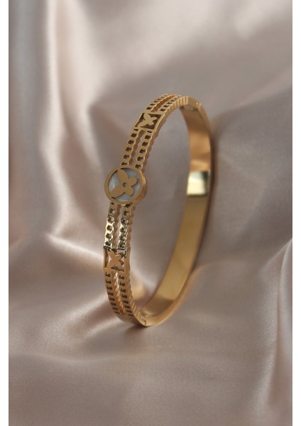 316L Çelik Gold Renk Kelebek Model Kadın Kelepçe