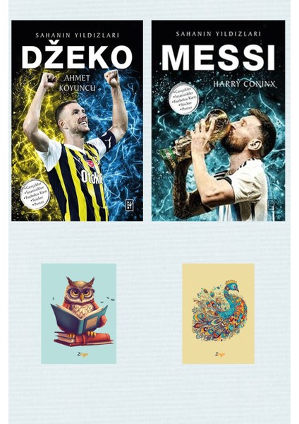 Sahanın Yıldızları : Dzeko - Messi 2 Kitap - Not Defterli Set