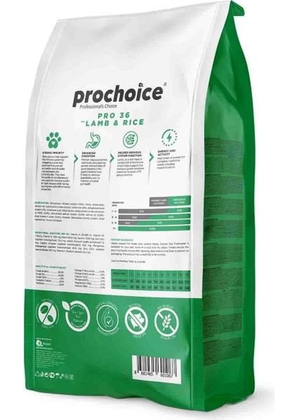 Pro 36 Lamb Rice Kuzu Pirinçli Yetişkin Kedi Maması 2 kg