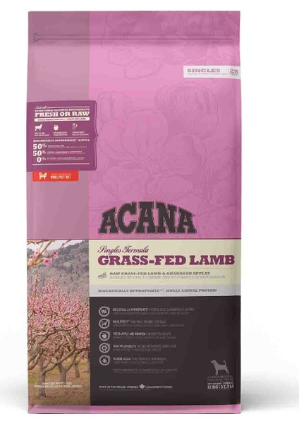 grass Fed Lamb Kuzu Etli ve Elmalı Yetişkin Köpek Maması 17 kg