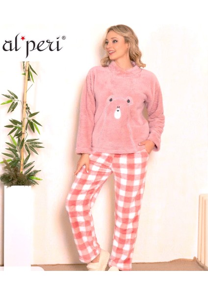 Uzun Kol Welsoft Pelüş Pijama Takımı