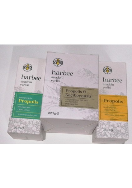 Propolisli Keçi Boynuzu Özü + Su Bazlı Propolis Damla + Propolis Damla