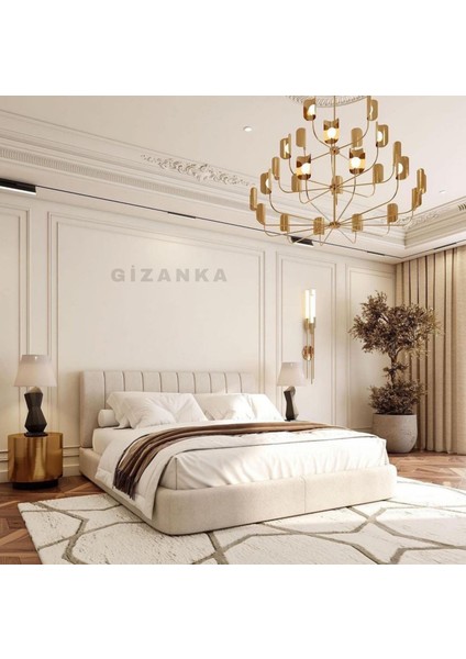 Modern Yatak Odası Tasarımı Hazır Kesim Çıta (ANKA173)